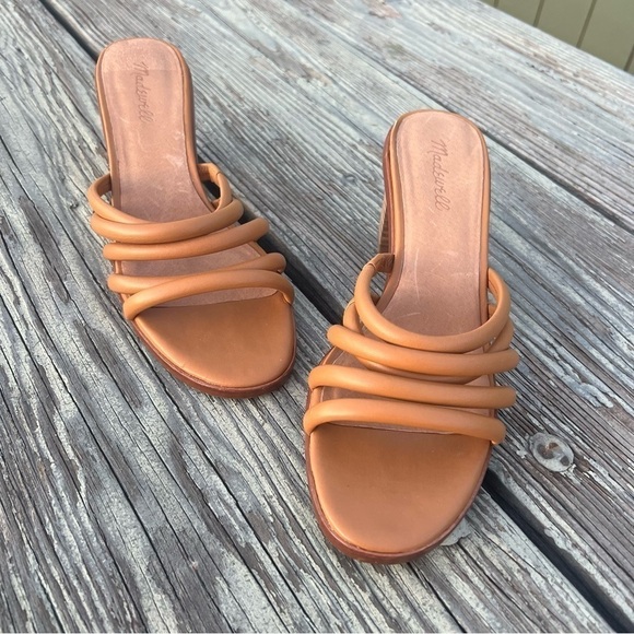 Madewell The Addie High Heels Leather Mule Slip On Sandals - Picture 4 of 9